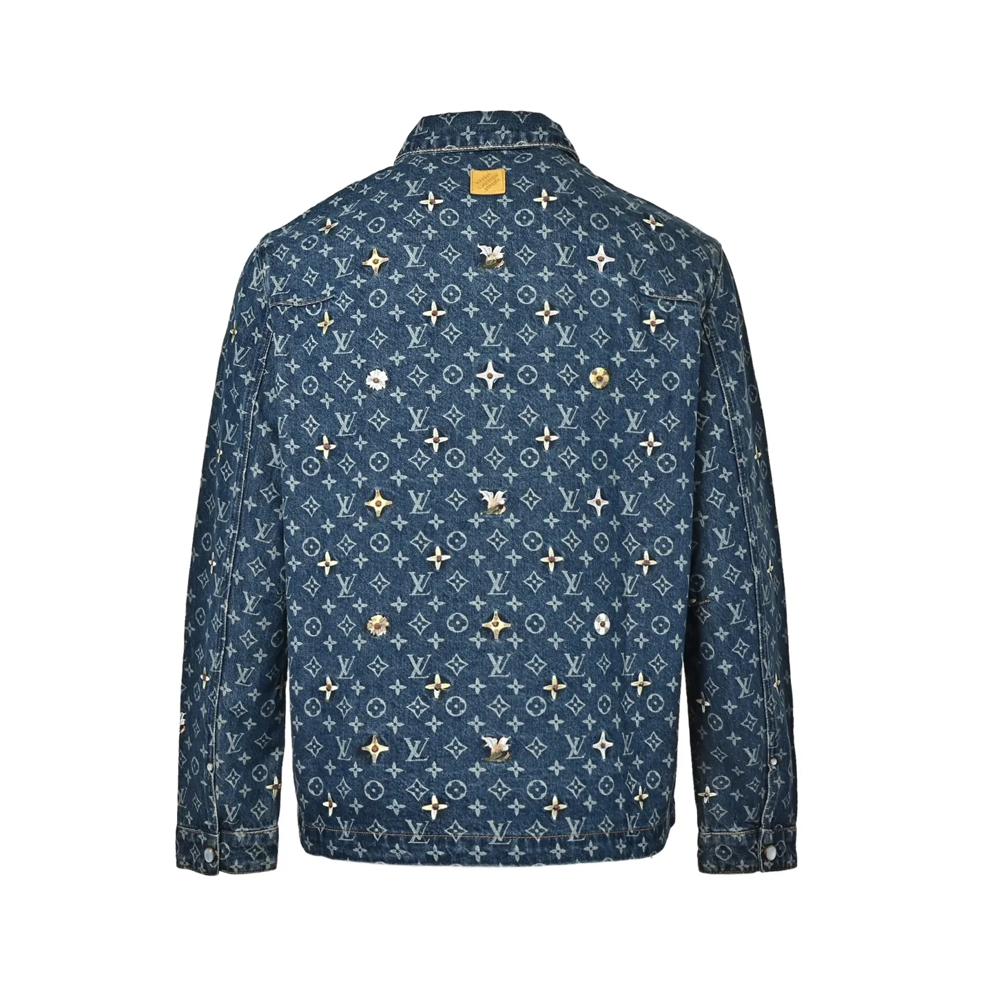 Louis Vuitton/Louis Vuitton all-over logo daisy embroidered denim jacket